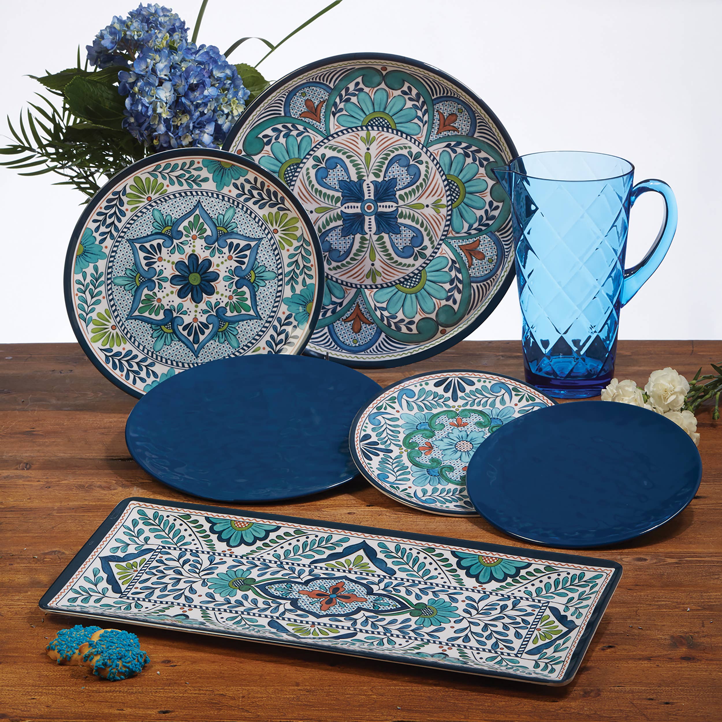 Certified International - Wholesale Platter - Talavera Melamine Rectangular Platter 19 in  x 8 in1