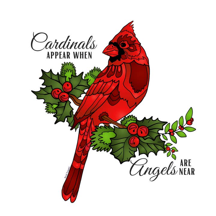 Alaska Wild & Free - Vendita all'ingrosso Adesivo - Uccello - I cardinali appaiono con gli angeli sono vicini