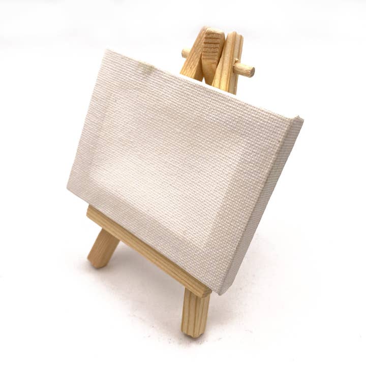 Nobel Arts - Wholesale Easel - Decorative Mini Easel and Mini Canvas - 7 x 9 cm
