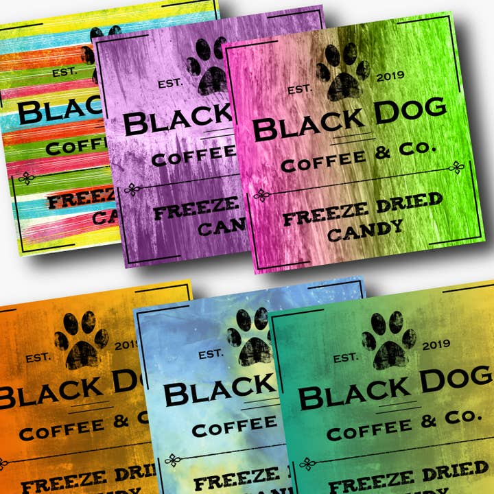 Black Dog Coffee & Co. ‘LLC - Wholesale Sign - Freeze Dried Candy l Retail Sign