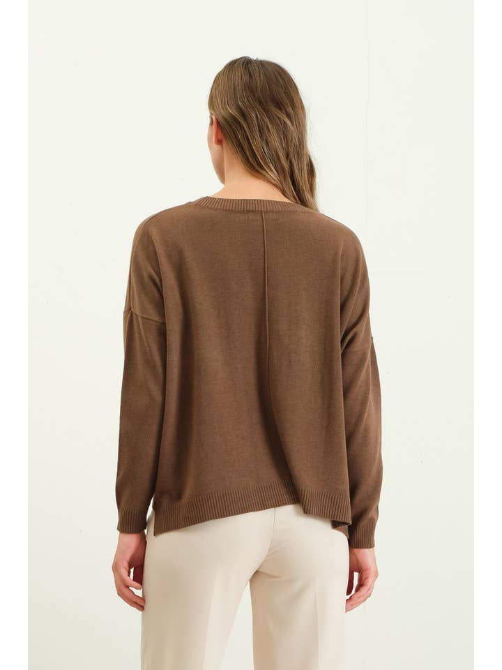 The Workshop Studio - Wholesale Knit Top - Women's - EXTENDED SHOULDER SWEATER