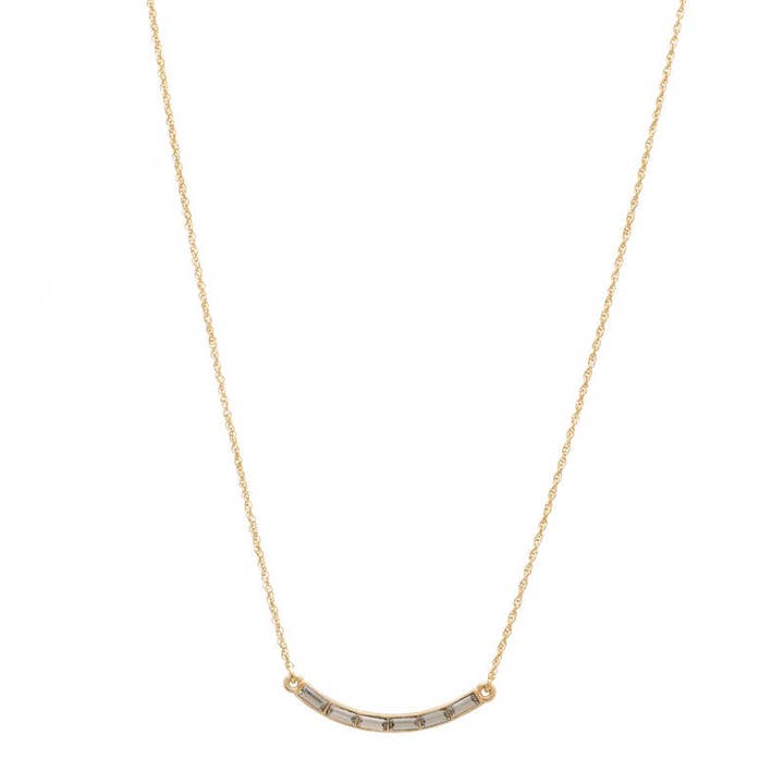 Baguette buet bar halskæde for engroshandel hos Rebel Designs Accessories