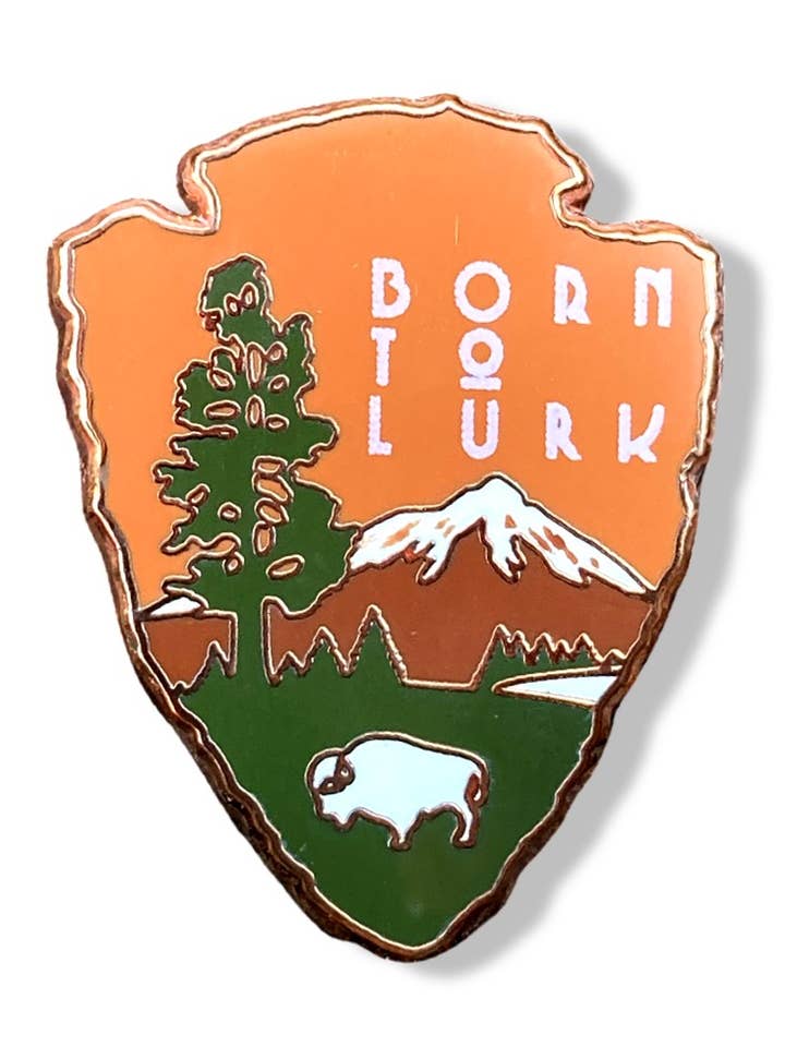 Born To Lurk Nature Park Lapel Pin for wholesale by Born Rad Shop