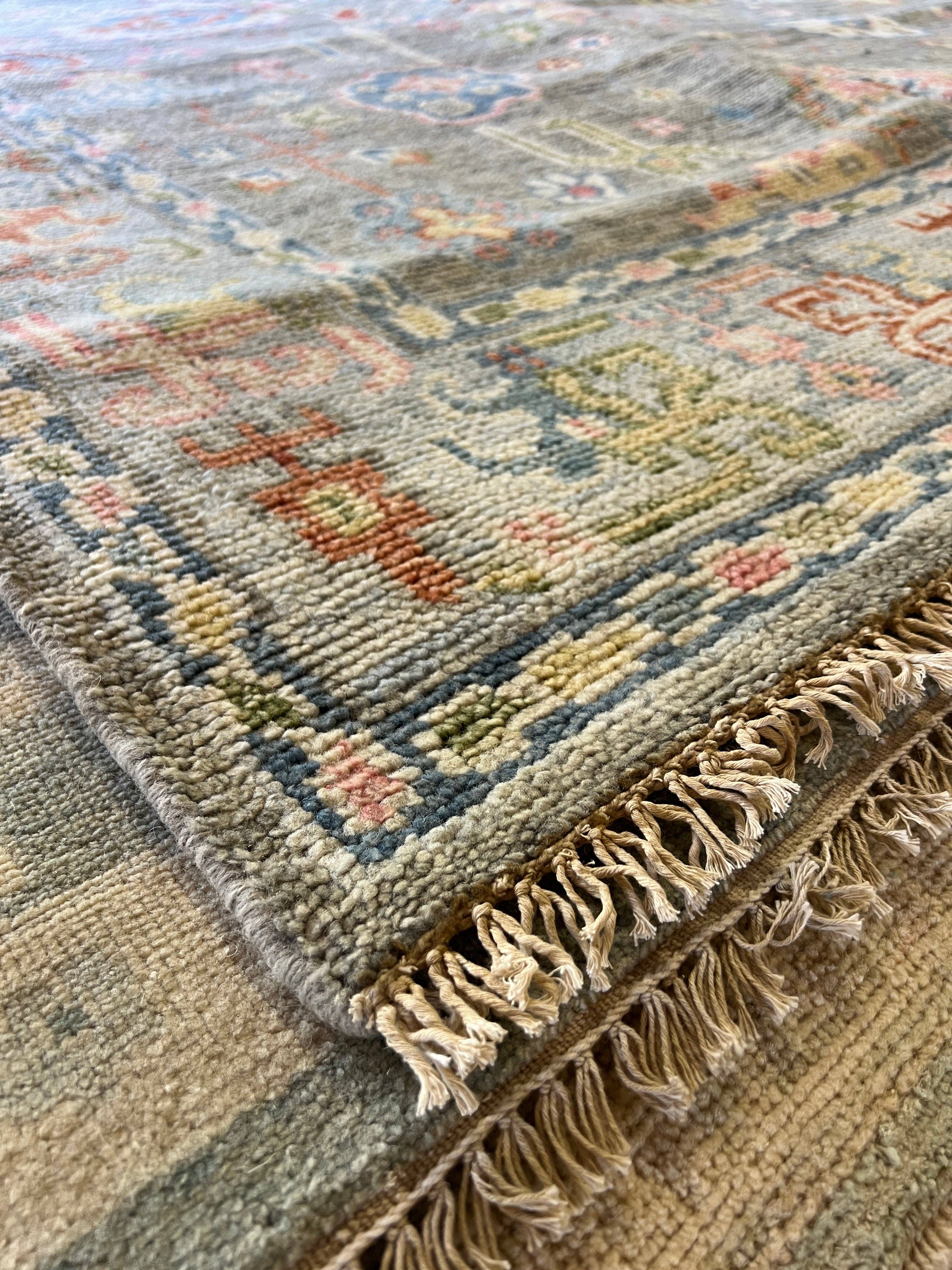 Banana Manor Rug Co. - Wholesale Area Rug - Bianca  8x10 Grey Hand-Knotted Oushak Rug9