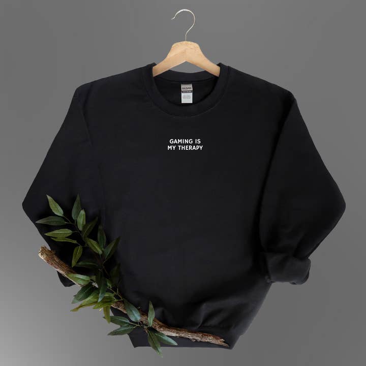 Gaming is My Therapy Crewneck | Unisex | Gamer for wholesale by Bridgzilla Gaming LLC