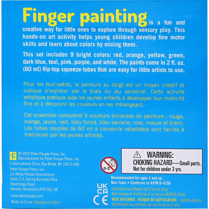 Peter Pauper Press - Wholesale Finger Paint - Studio Series Junior Finger Paint Set (9 Colors)3