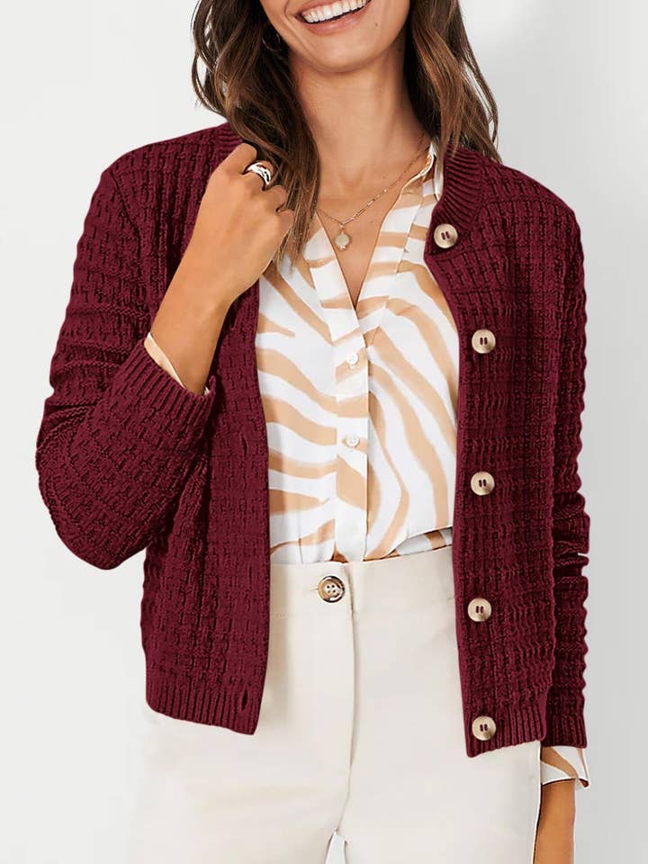 Lovesoft - Venta al por mayor Cárdigan - Mujer - Cárdigan de punto con botones para uso casual en la oficina10