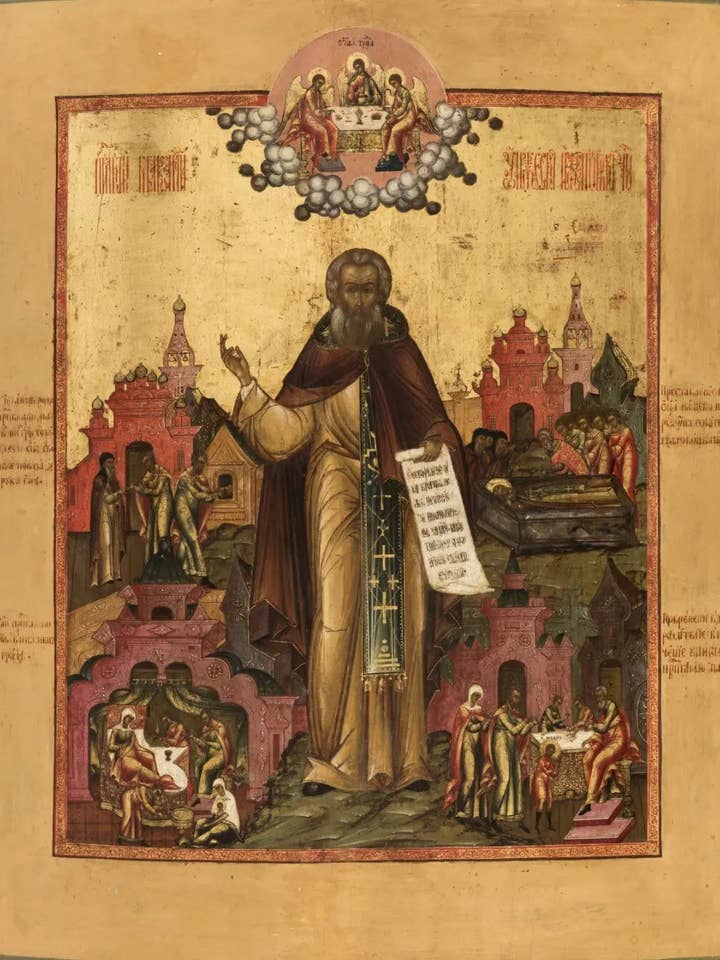 Saint Macarius of Zheltovod and Unzha Venerable. Wooden orthodox icon. for wholesale by Iconsofsaints