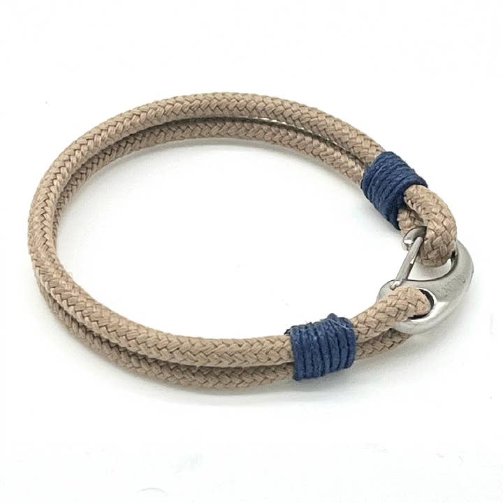 GLUNT – Engroshandel Flettet armbånd – NS KAMEL - BLÅ JEANS