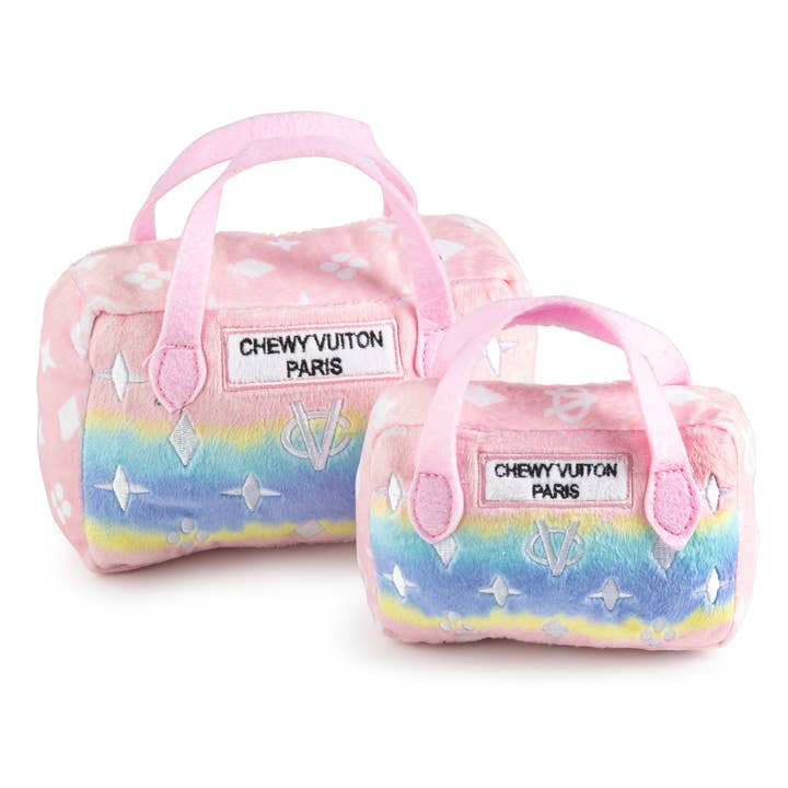 Haute Diggity Dog - Wholesale Pet Squeaky Toy - Dog - Pink Ombre Chewy Vuiton Handbag Squeaker Dog Toy