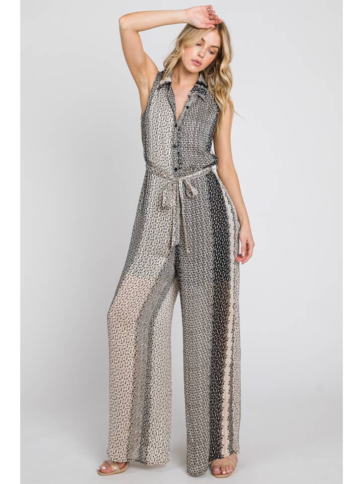 ELLEBORN - Wholesale Jumpsuit - Women's - Printed Jumpsuits 3376M-1