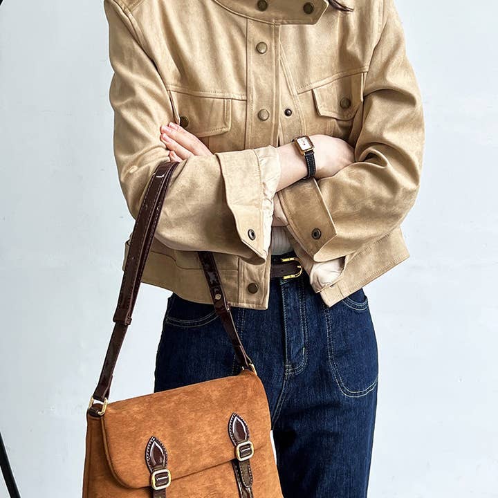 Marayn - Wholesale Jacket – Women's - 2025 NEW Suede Moto Jacket Sweet Cool and Edgy