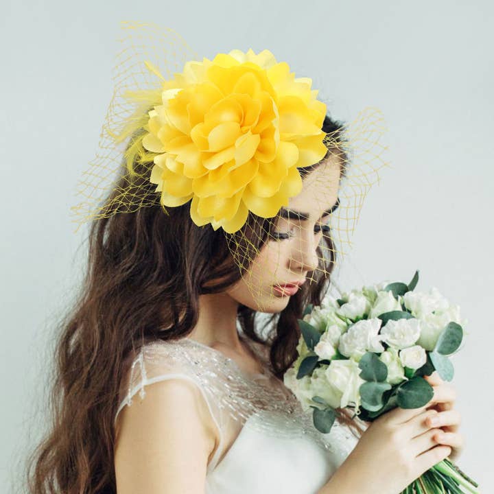 Sensibling Corp. - Wholesale Fascinator Hat - Women's - Flower Veil Fascinator / Headband