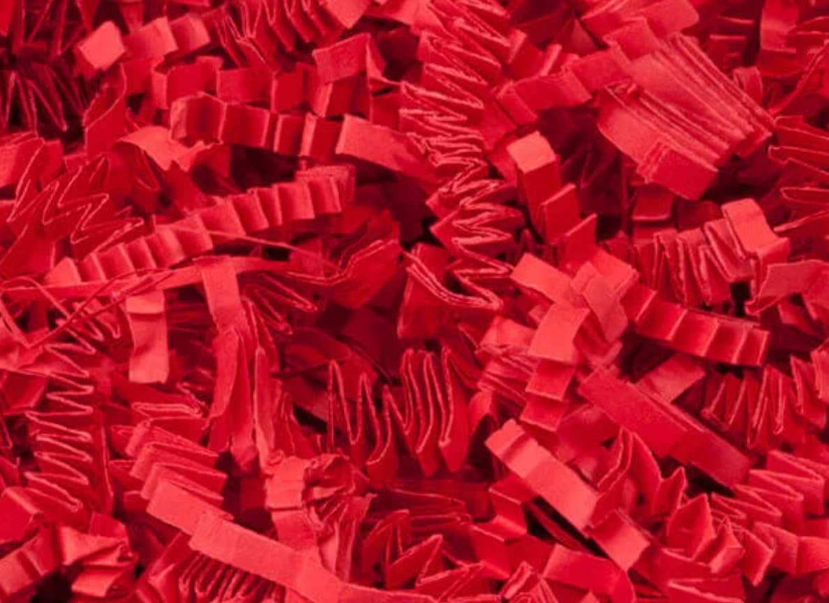 Just Jubilant LLC - Wholesale Vloeipapier - Rode gekreukelde papiersnippers0