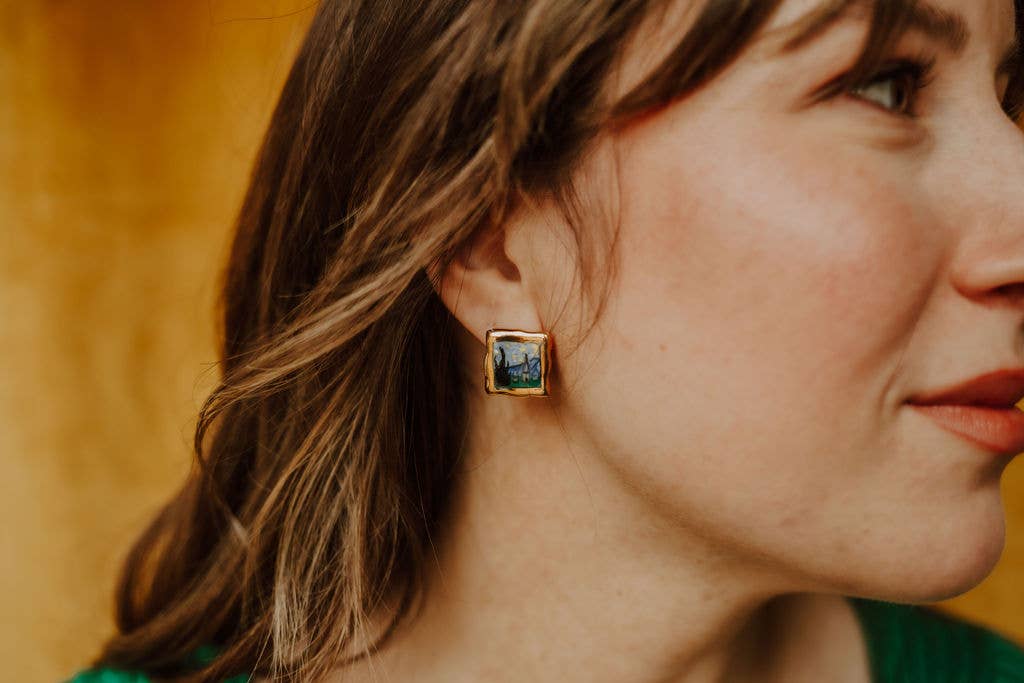 Crown & Heart – wholesale Stud/post earrings – Mini masterpiece studs20