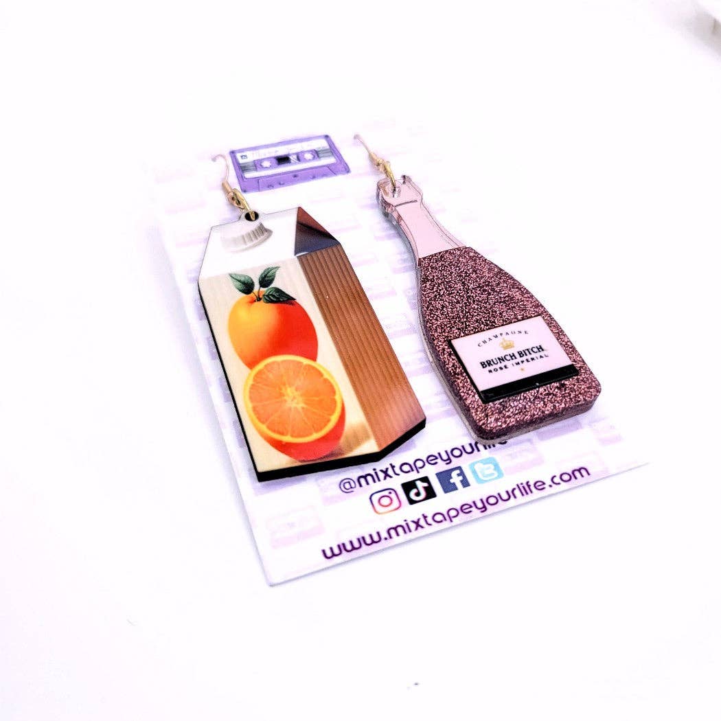 Mixtape Your Life - Wholesale Dangle Earrings - Mimosa Brunch Dangle Earrings2