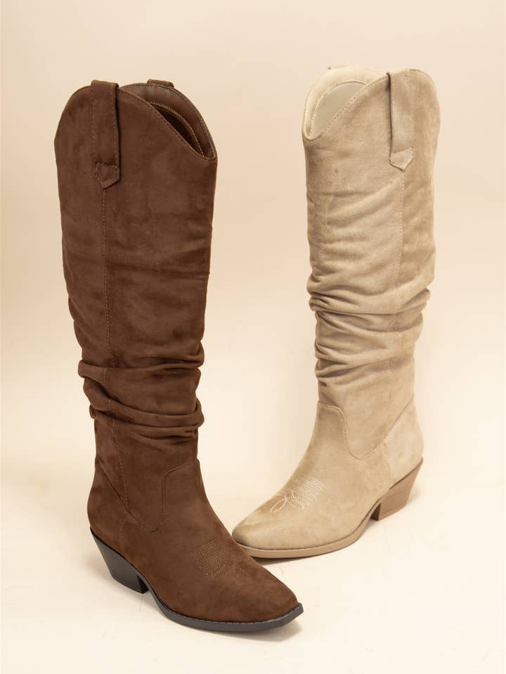 BOTAS OCCIDENTALES CON PUÑO HOLGADO DE ANTE SINTÉTICO GRIDLEY para venta al por mayor de CCOCCI