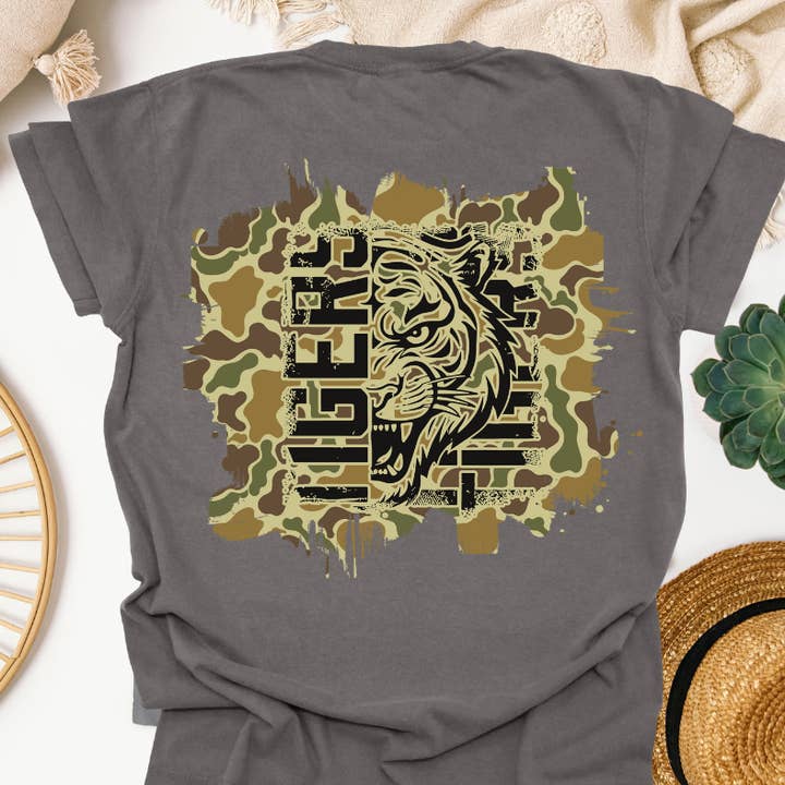 Men's Tigers T-Shirt, Comfort Colors for wholesale by Bloomin' Creations