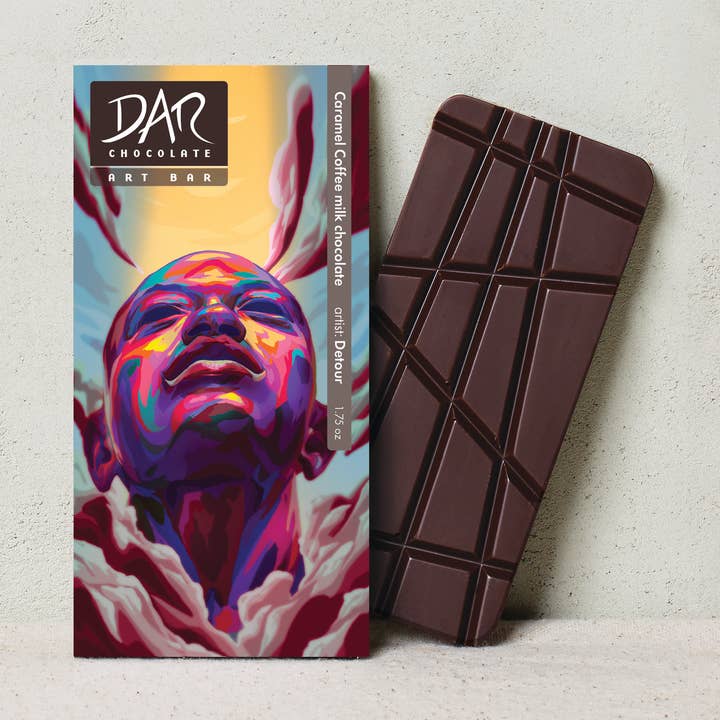 Dar Chocolate - Wholesale Chocolate Bar - Art Bars: Salted Caramel Coffee Milk Chocolate Bar 60% 0