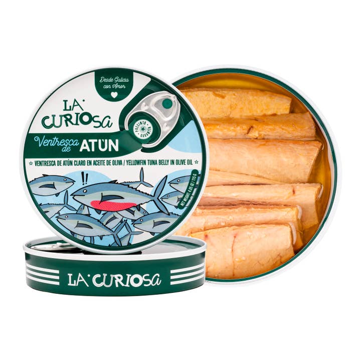 Yellowfin tuna belly in olive oil for wholesale by La Curiosa