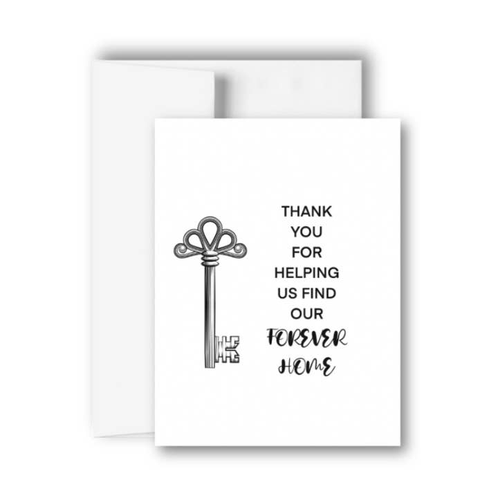 Real Estate Thank You Greeting Card for wholesale by Brandi Creations Design Studio