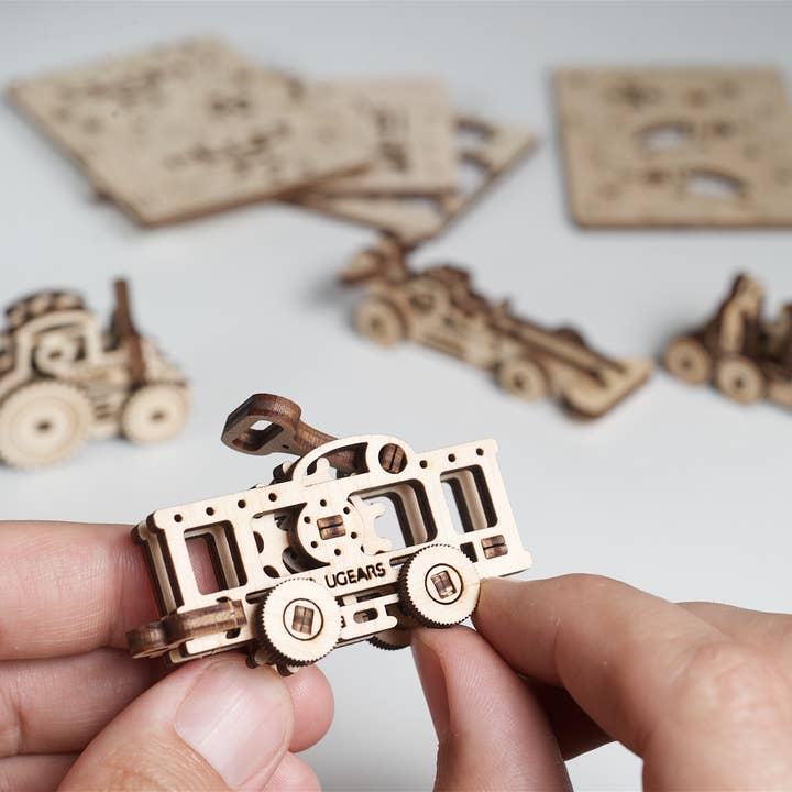 Ukidz LLC - Wholesale DIY Craft Kit - Kids - UGears U-Fidget Vehicles -Wooden 3D Puzzles - DIY6