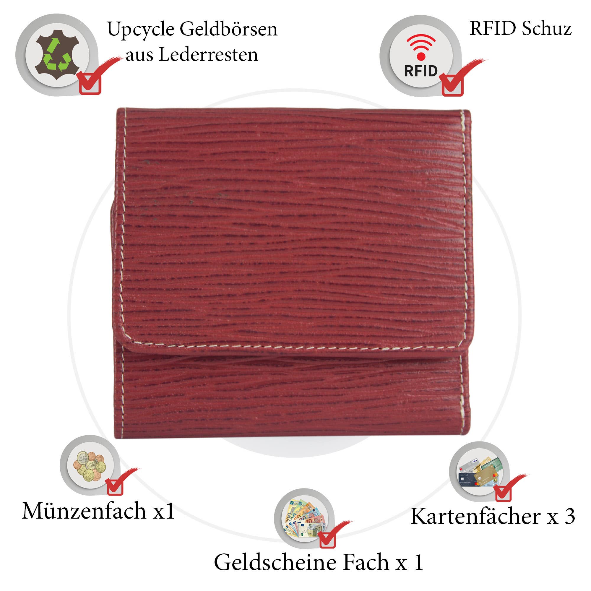 Sunsa - Wholesale Wallet - Women's - Small purse leather wallet. Sustainable wallet (copy)22