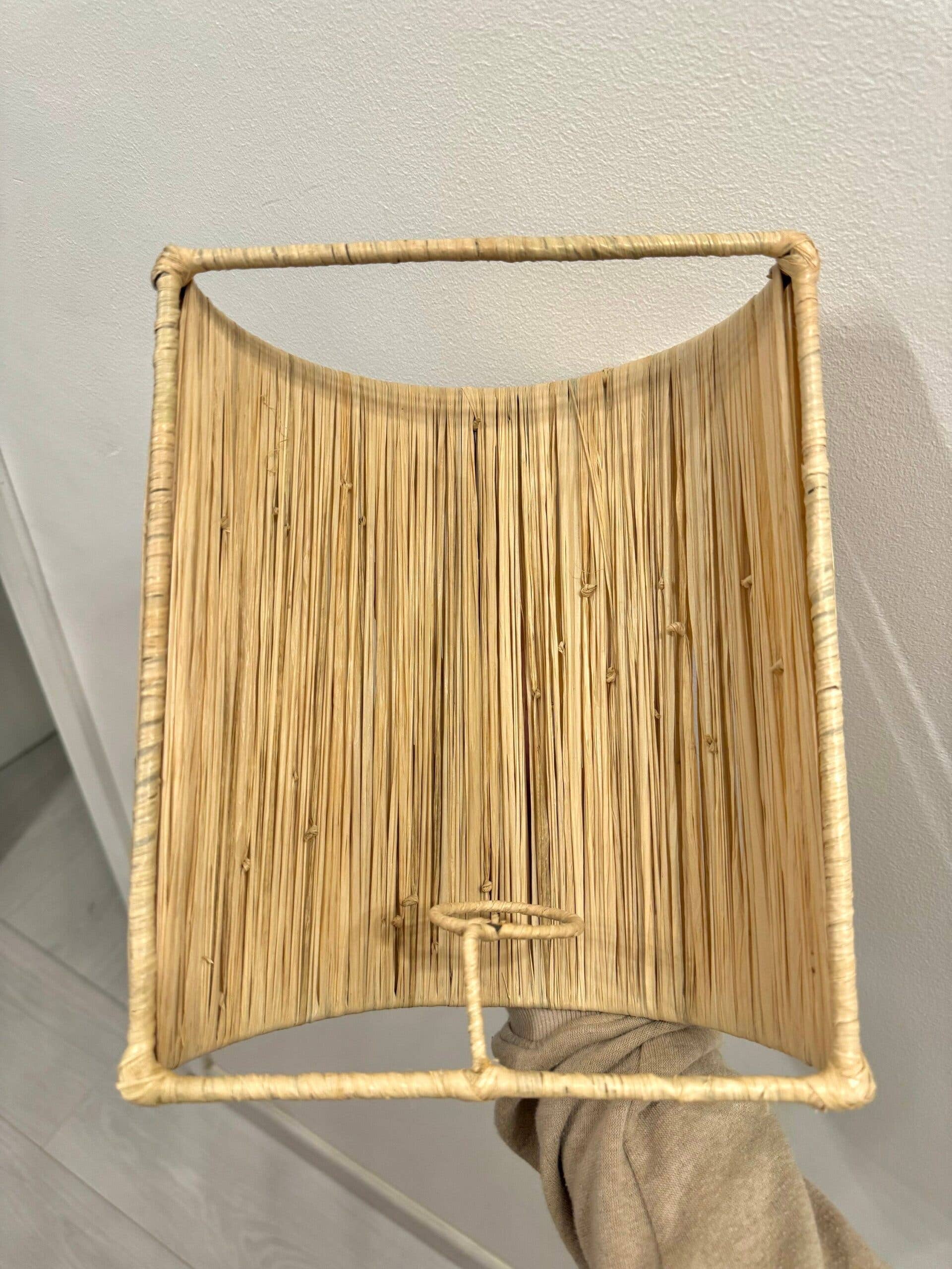 High crafty – wholesale Sconce – Aya Handwoven Raffia Wall Sconce Boho Light Fixture3