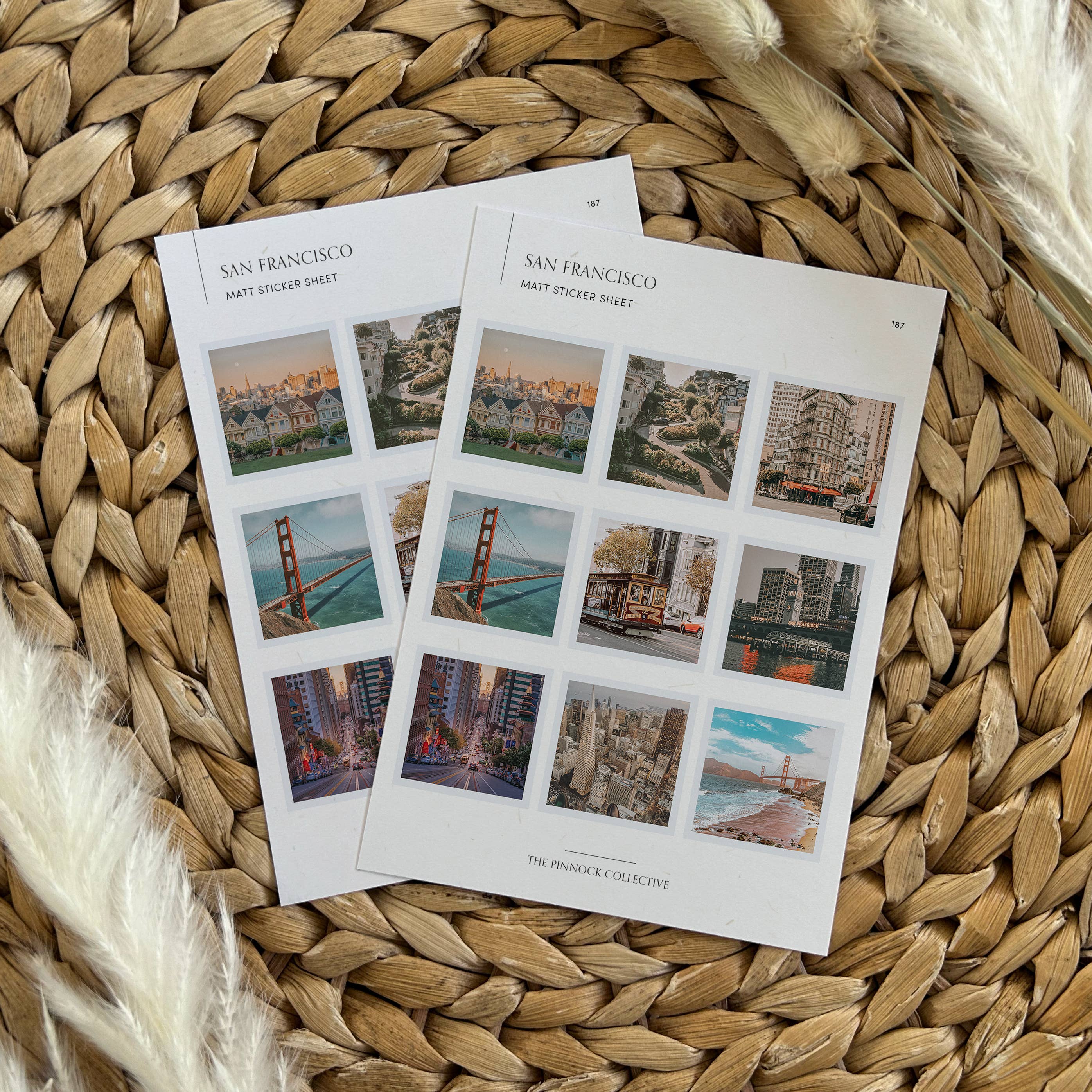 The Pinnock Collective (Duty Paid) – wholesale Sticker – San Francisco Themed Sticker Sheet1