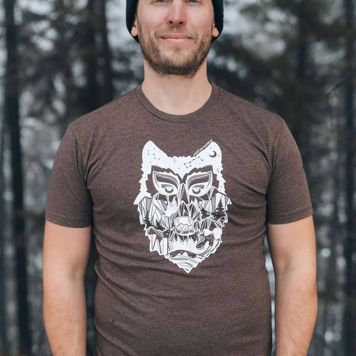 Lobo, T-shirt Unissexo, Produzido Responsavelmente por atacado de Mountain Mornings