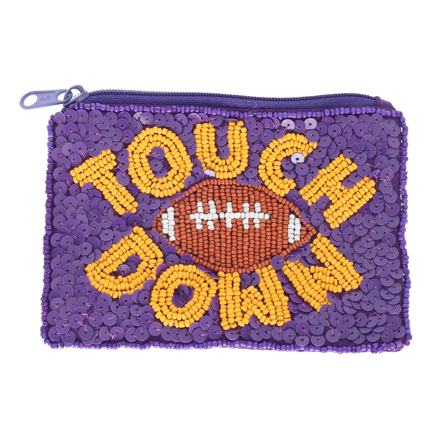 SP Sophia Collection - Wholesale Coin Purse - Women's - Game Day Football beaded Sequin Coin Bag10