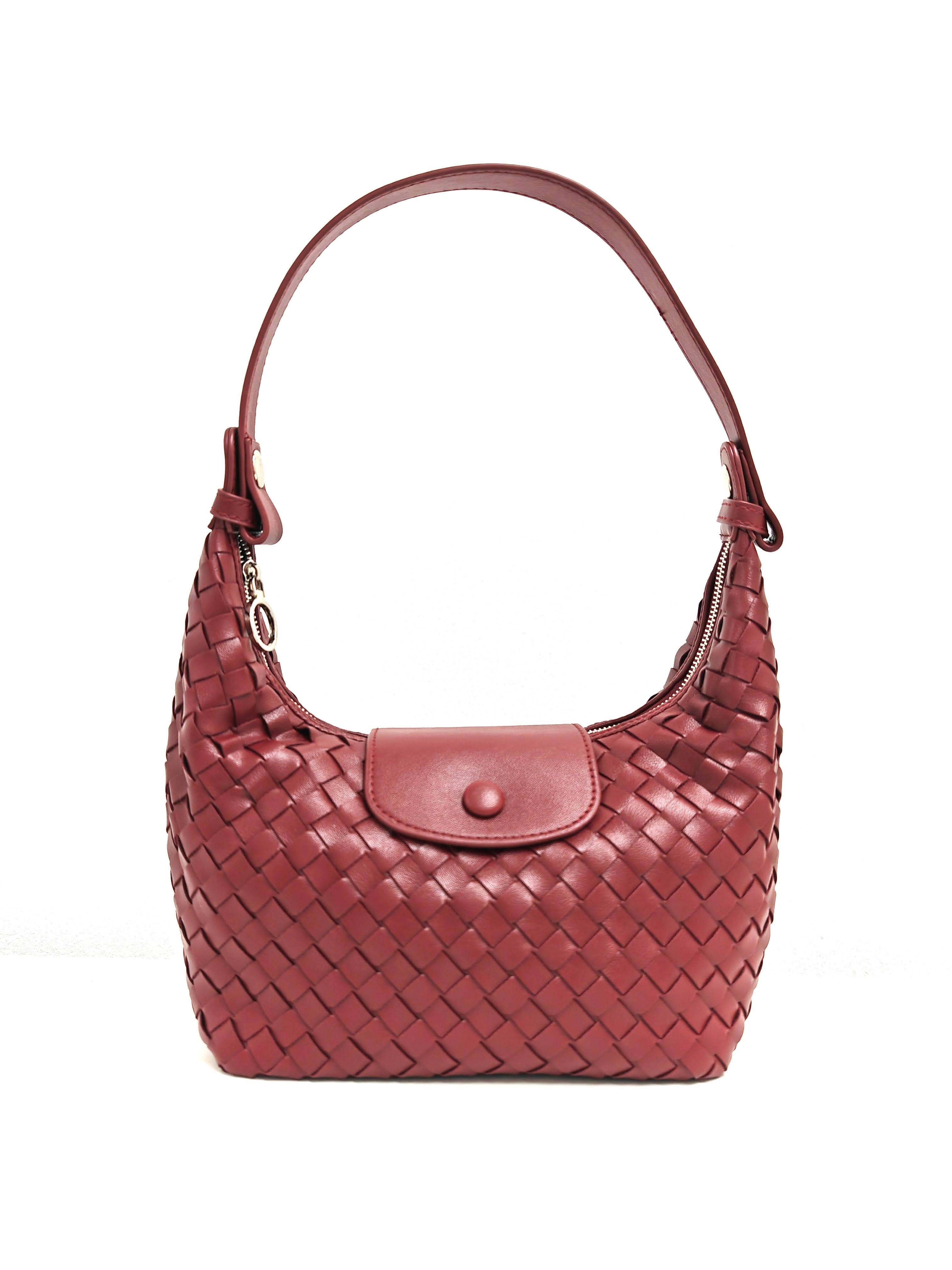 Superbia – Großhandel Schultertasche – Damen – Handgefertigte gewebte Premium-PU-weiche kleine 3-Wege-Tasche13