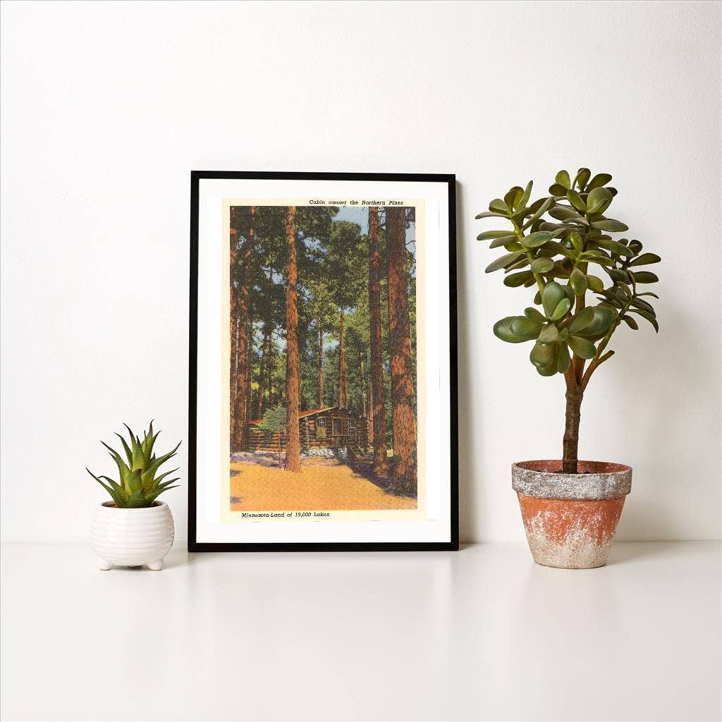 Found Image Press - Wholesale Art Print - Art Print MN-04 Cabin in Northern Pines1