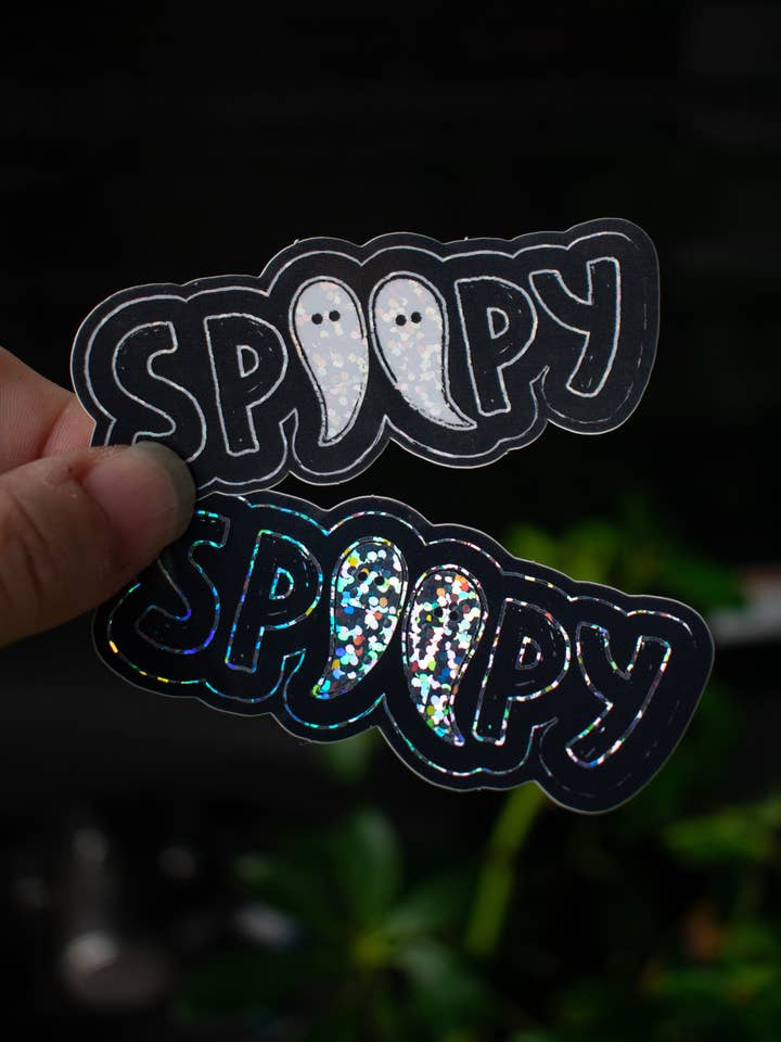 Spoopy Ghosts Tumblr Glitter adesivo in vinile resistente alle intemperie per la vendita all'ingrosso da parte di Eclectic Witch Prints