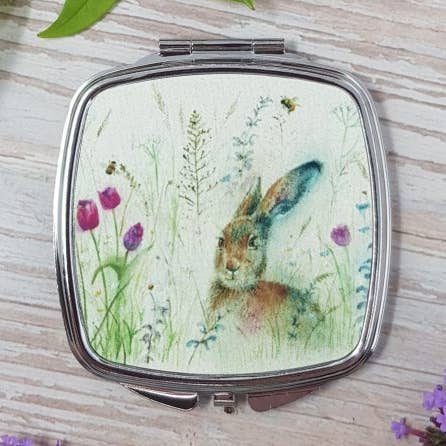 Spring is Hare Compact Mirror for wholesale by Love Country