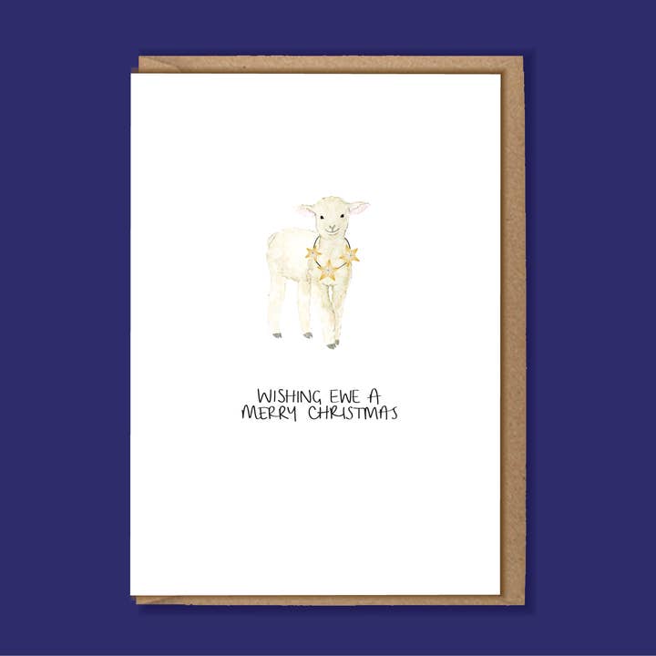 WISHING EWE A MERRY CHRISTMAS for wholesale by Jemma Leigh Design