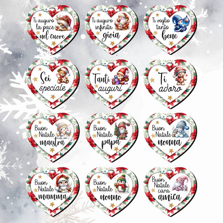 Desuite - Vendita all'ingrosso Set di decorazioni - ADDOBBI NATALIZI CUORE