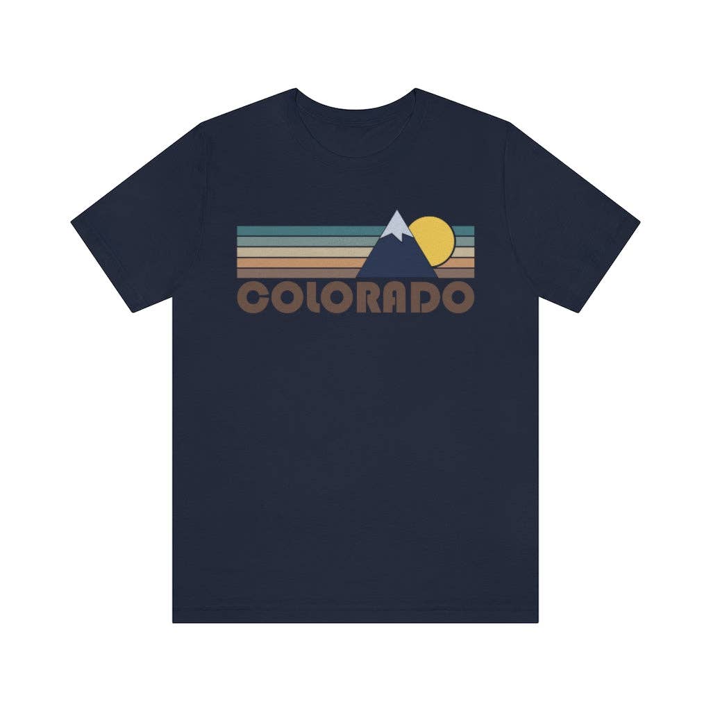Hey Mountains - Wholesale Screen Printed T-Shirt - Women's - Colorado T-Shirt - Retro Mountain v2 Unisex Colorado Shirt6