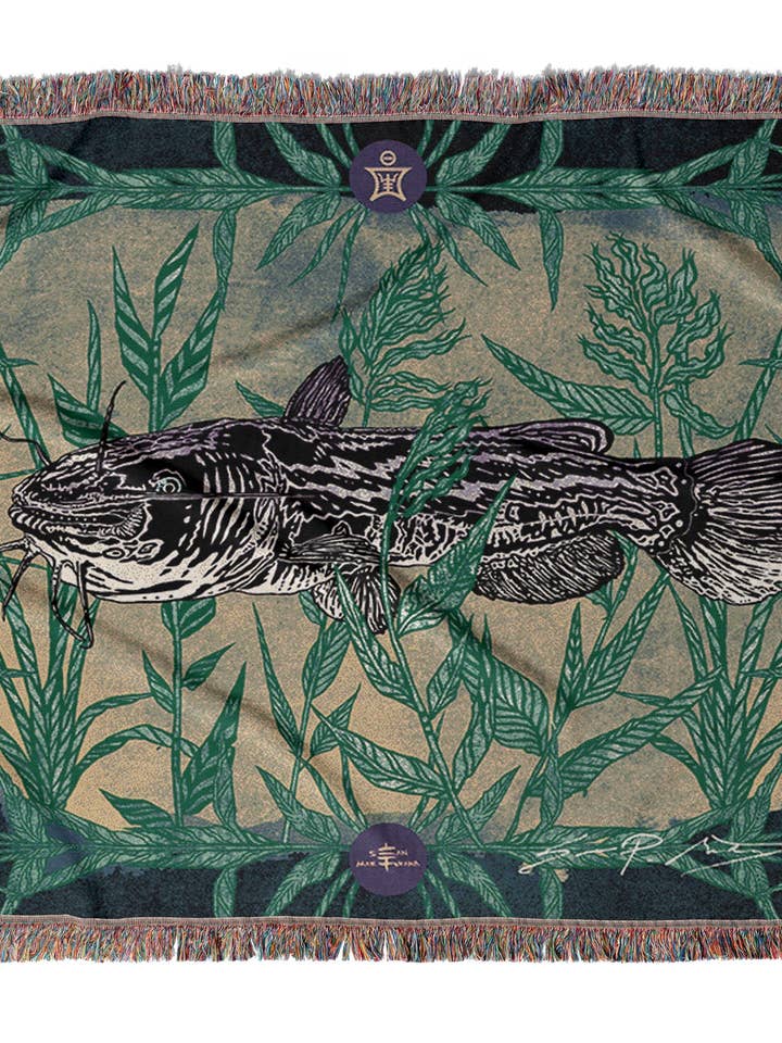 AEON Natura Catfish Jacquard Woven Blanket for wholesale by Sean Martorana