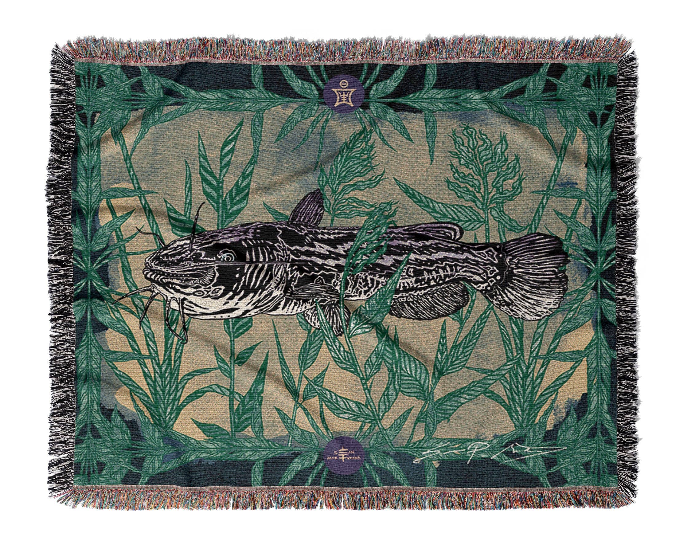 AEON Natura Catfish Jacquard Woven Blanket for wholesale by Sean Martorana