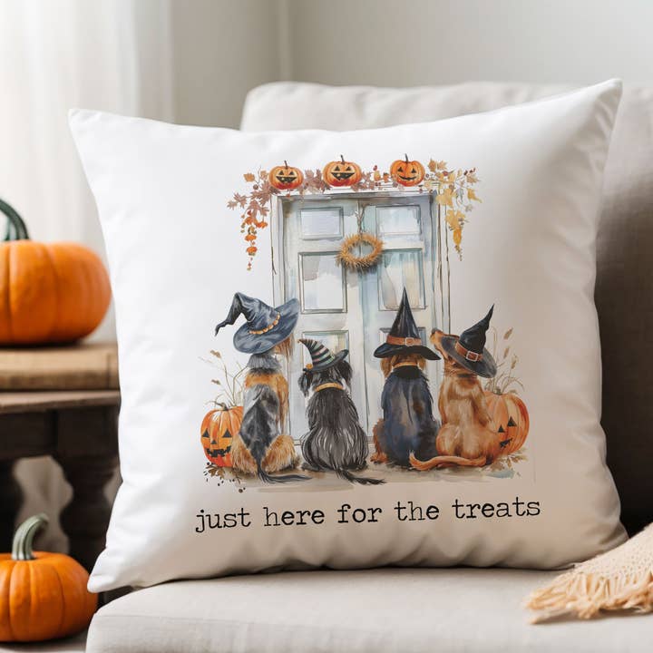 Coussin d'Halloween pour chien, coussin décoratif Fall Trick or Treat pour la vente par Canary Road