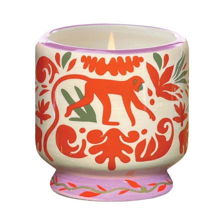 Designworks Collective - Wholesale Jar/Filled Candle - Paddywax A Dopo Jungle Ceramic Candle - Coconut & Amber1