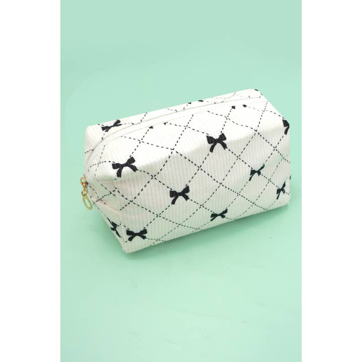 JOSSLYN by wall to wall - Wholesale Makeup/Cosmetic Bag - TRENDING BOW MAKEUP COSMETIC POUCH BAG | 40P550