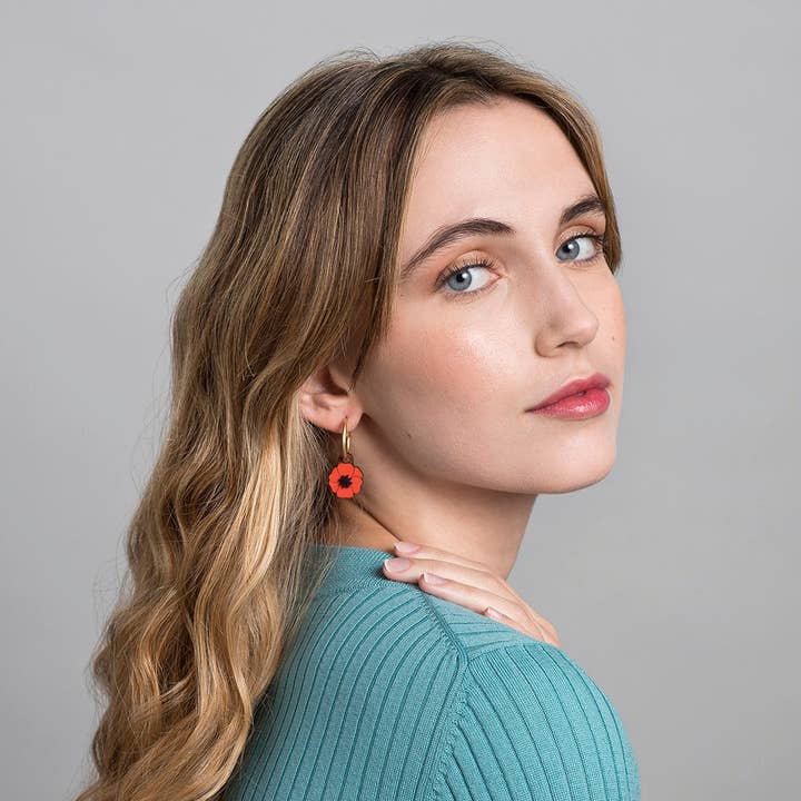 Materia Rica - Wholesale Hoop Earrings - Dancing Poppy
