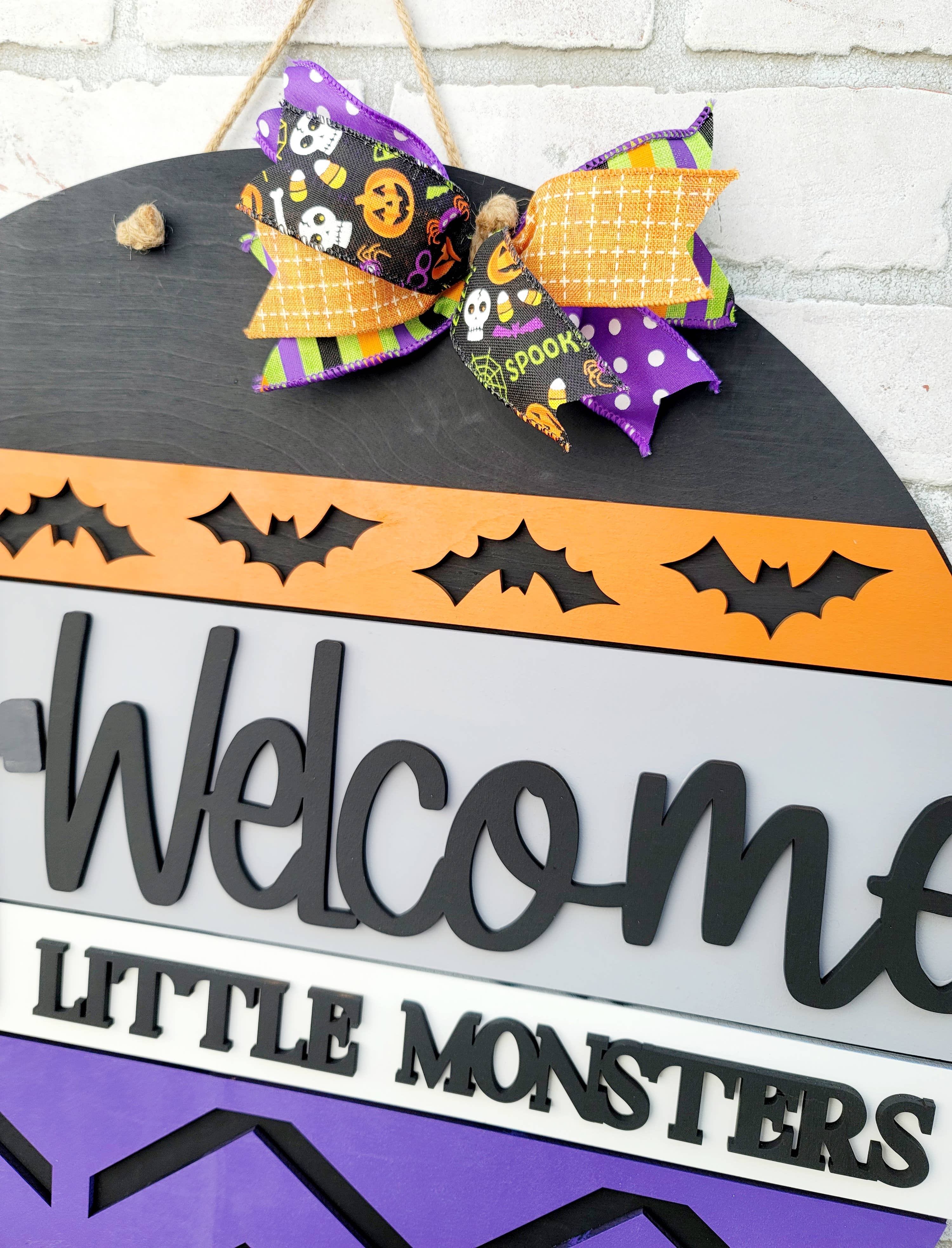 Teal Moon Creations - Wholesale DIY Craft Kit - DIY Welcome Little Monsters Door Hanger3