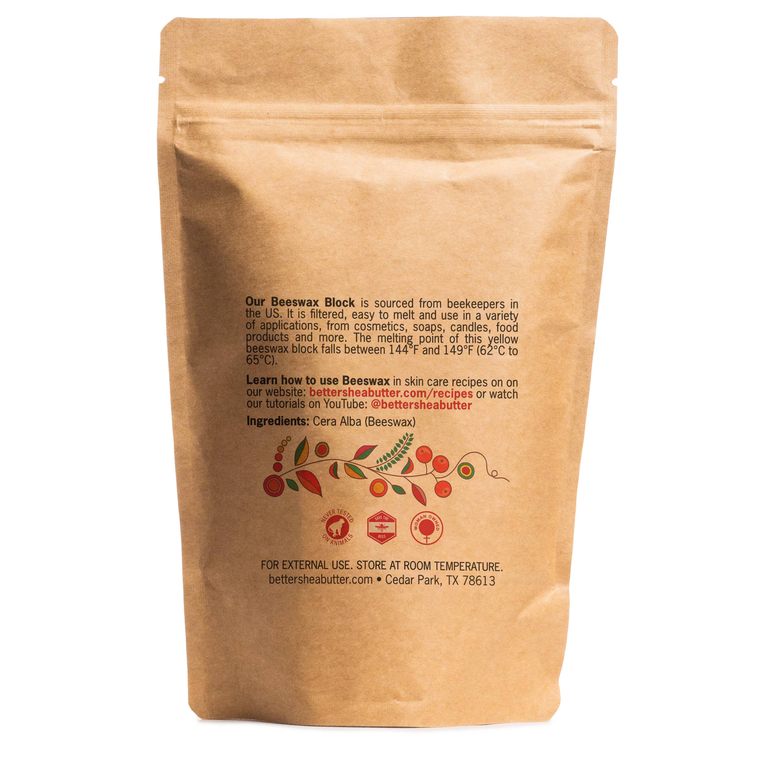 Better Shea Butter - Vente Matériels de bricolage - Bloc de cire d'abeille jaune (1 lb), 100 % pure1