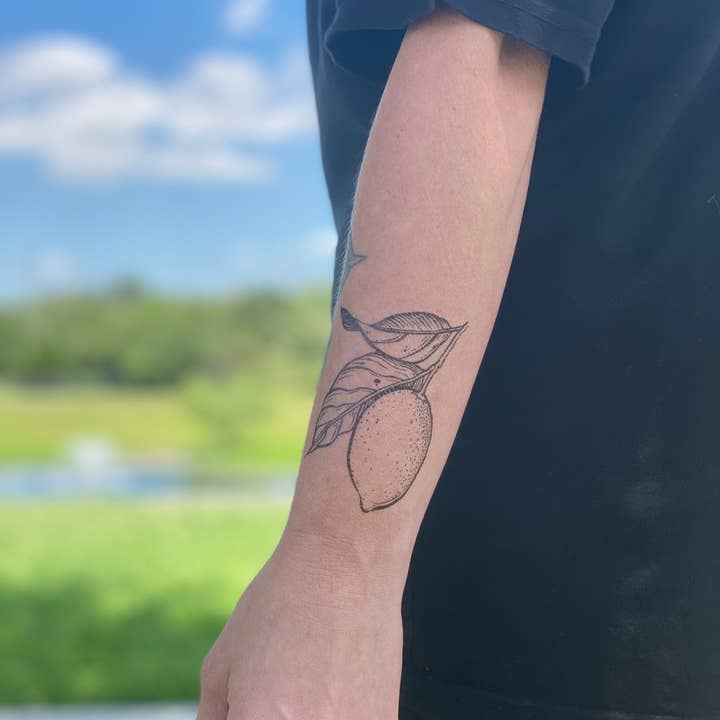 NatureTats - Wholesale Temporary Tattoo - Lemon Temporary Tattoo3