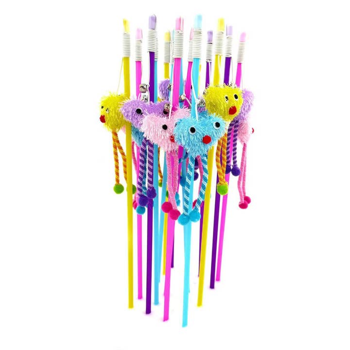 Moo - Heart-Shaped Tassel Cat Teaser Wand for wholesale by Cheerhunting