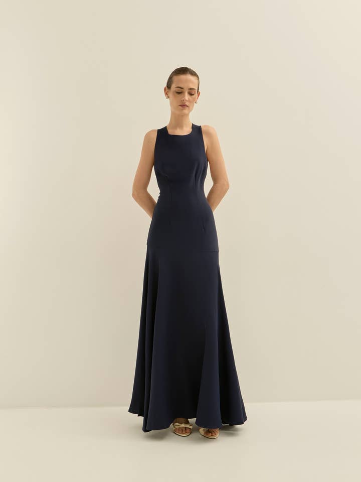 Jasmina Navy Dress · Allegra · for wholesale by Bruna