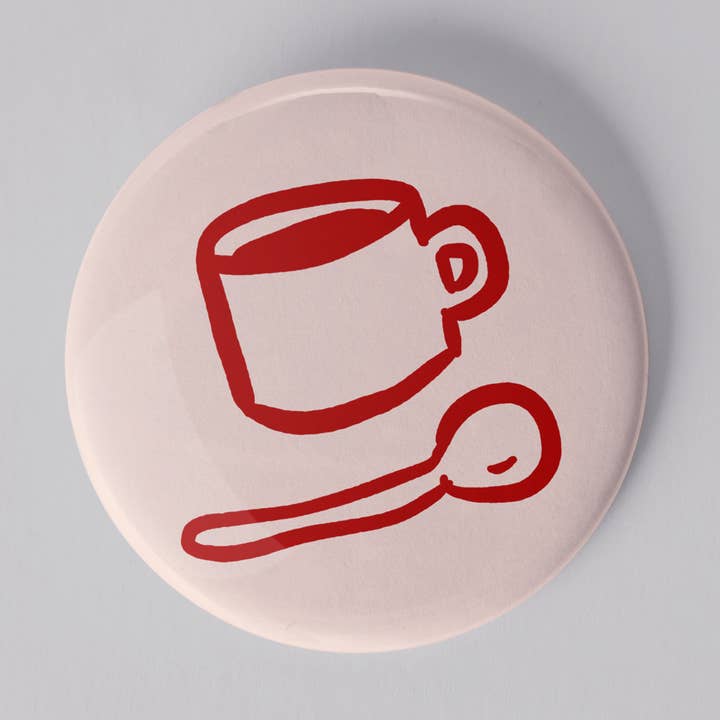 Kaffeglasmagnet för wholesale av Ashley Frye Studio